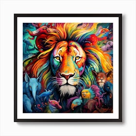 Lion Impression Art Print