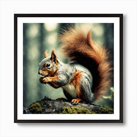 Squirrel Hd Wallpaper Art Print