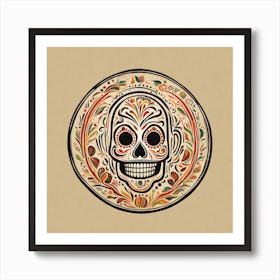 Day Of The Dead Skull 63 Art Print