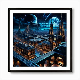 Sci-Fi City 3 Art Print