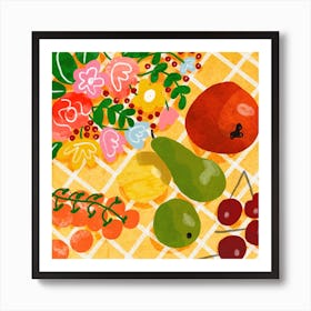 Fruits Square Art Print