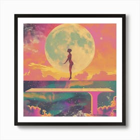 Girl In The Sky 1 Art Print