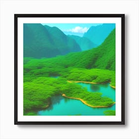 Lake In The Mountains 15 Art Print