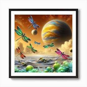 Dragon flies Art Print