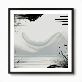 Black And White Painting Art Print