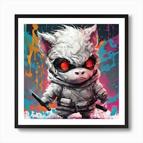 Samurai Pig 1 Art Print