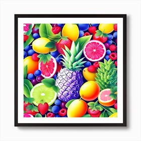 Fruit Seamless Pattern Art Print