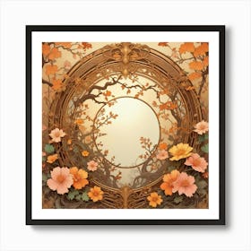 Frame With Flowers Art Print