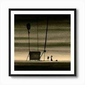 Lighthouse In The Sky Art Print