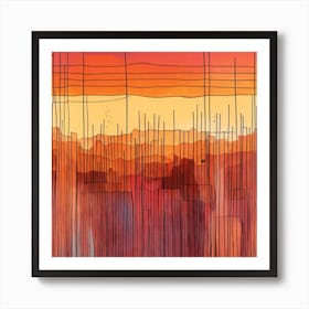 Abstract Sunset Art Print