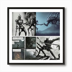 Silver Knight Attack Creature 1 Art Print