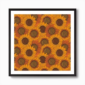 Fall Sunflower Print Art Print