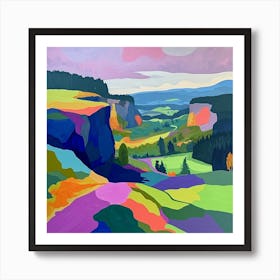 Colourful Abstract Bohemian Switzerland National Park Czech Republic 1 Art Print