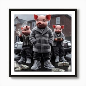 Three Pigs Art Print