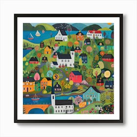 Kids Travel Illustration Norway 1 Art Print