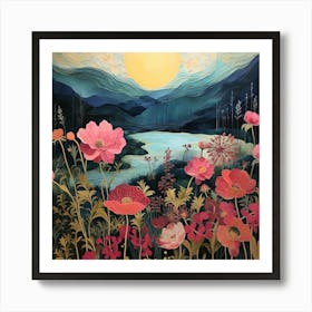 Poppies In The Meadow Art Print