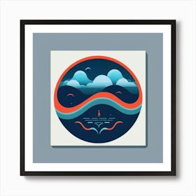 Boat In The Sky 1 Art Print