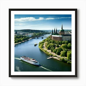 Architecture Tour Tourism River Capital Boat Skyline Scenic Vacancy Green Popular Road Wa (1) Art Print