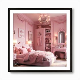 Pink Bedroom 1 Art Print