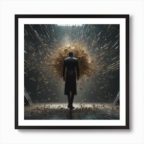 Man Walking Through A Room Art Print