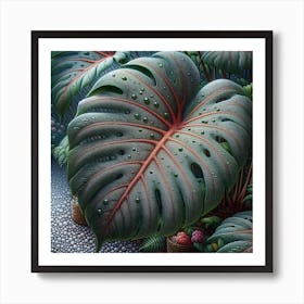 Monstera leaf 1 Art Print