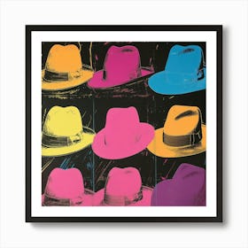 Hats Pop Art 1 Art Print