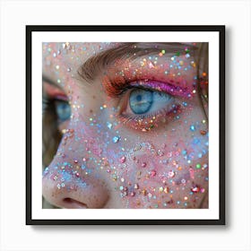 Glitter Face Art Print