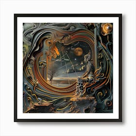 Gothic Style, Future, Strange, Artwork Print, "Thinking About Tomorrow" Art Print