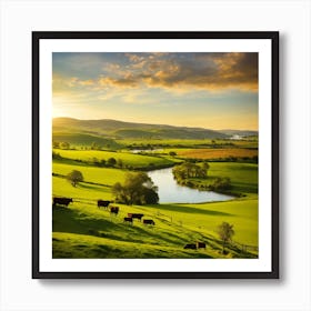 Sunset In Scotland Art Print