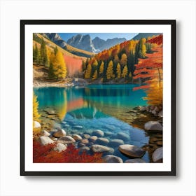 Autumn Lake 6 Art Print