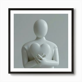 Person Holding A Heart Art Print