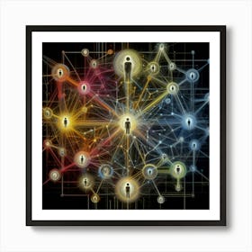 Social Network 2 Art Print