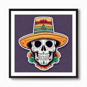 Day Of The Dead Skull 15 Art Print