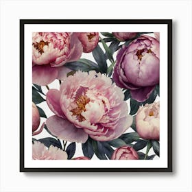 Pink Peonies Art Print