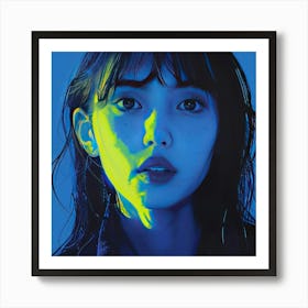 Girl With Blue Eyes 4 Art Print