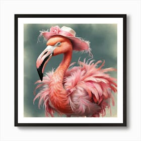 Pink Flamingo 15 Art Print