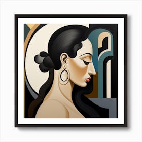 Woman'S Face 2 Art Print