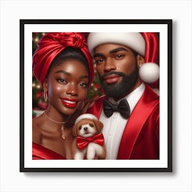 Santa Claus Couple Art Print