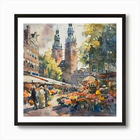 The Bloemenmarkt (Flower Market) Amsterdam Series 3 Art Print