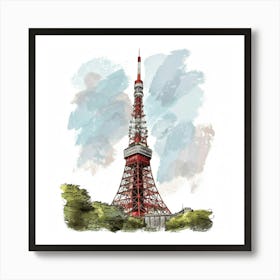 Tokyo Tower 1 Art Print