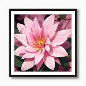 Pink Lotus Flower Art Print