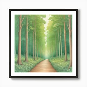 Path In The Woods 1 Art Print