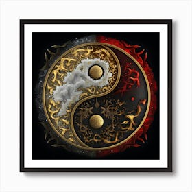 Yin Yang Symbol Art Art Print