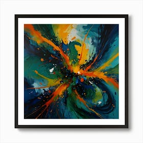 A mesmerizing swirl of vibrant colors Art Print