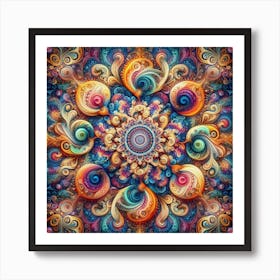 Psychedelic Mandala Art Print