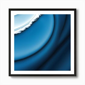 Abstract Blue Wave 11 Art Print