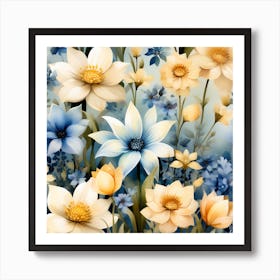 Floral Wallpaper 4 Art Print