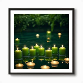 Candlelit Water  Art Print