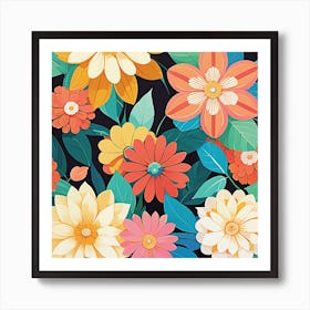 Floral Pattern 5 Art Print