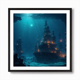 Underwater City Art Print
